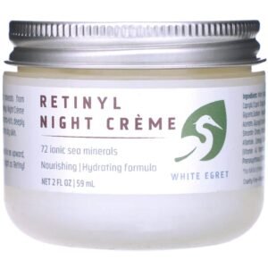 美國White Egret Personal Care 視黃醇晚霜 2液量盎司 (59毫升)